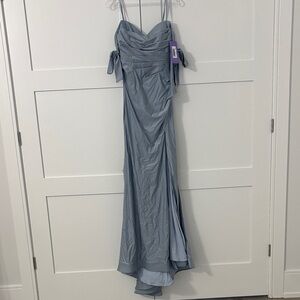 New Ladivine by Cinderella Divine CD943 Dusty Blue Evening Gown